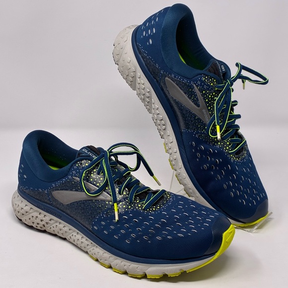 Brooks Men’s Glycerin 16 Size 11, Blue & Yellow Running Shoes, Worn 2 Times - Picture 1 of 14